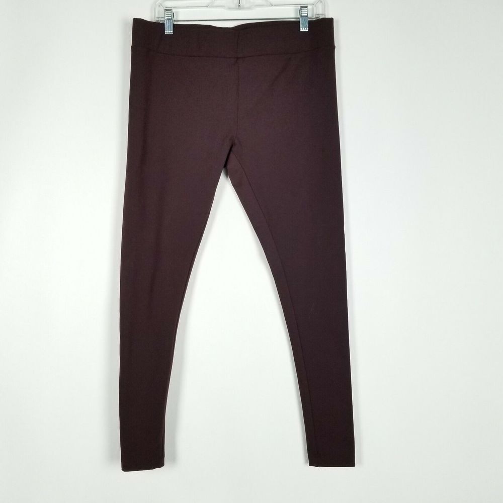 Mally‎ M Women's Size XL Leggings Deep Marlot Redish Purple Pull On Stretchy New